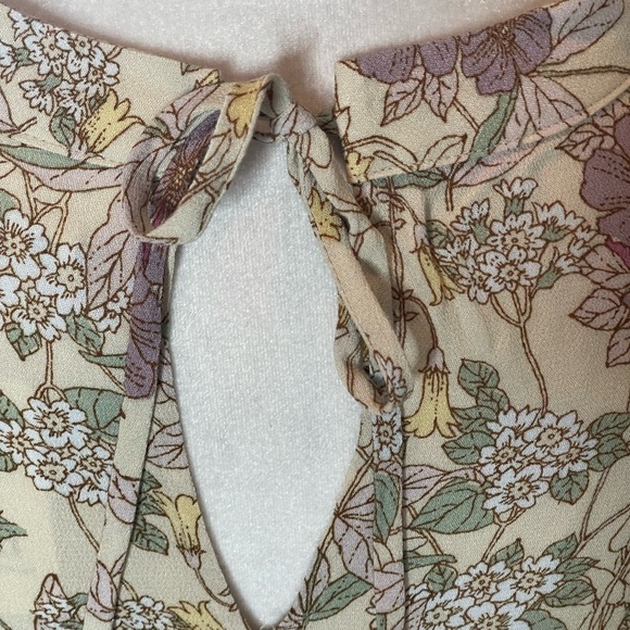 A.N.A. Cottagecore Prairie Woman’s 3/4 Sleeve Dress Cream Floral Large NWT - Picture 15 of 15